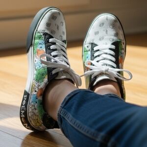 Pokemon Ground Up Men's  Lace-Up Sneakers Shoes